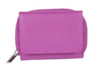 Lorenz Goat Nappa small zip round purse with front trifold wallet section.