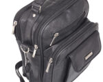 Sheep nappa gents bag with 5 zips & 2 pockets