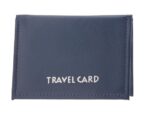 Leather grain PU Travel Card holder in an assortment of colours.