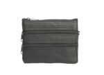 Best-selling unisex purse in soft sheep nappa leather. Top zip to the main spacious compartment with inner keyring, two front sips & 1 back zip. Also available in PU - style 1506, goat nappa leather - 0459 and in our London Leathergoods range - style 1059 & 1059Multi.