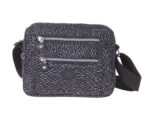 Top zip cross body bag with 2 front zips and a front velcro pocket