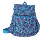 Backpack with Flap Top Zip, Front Zip, 2 Side Pockets & Back Zip
