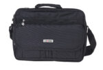 Lorenz large twin top zip polyester business/laptop bag with a spacious front flapped pocket.
